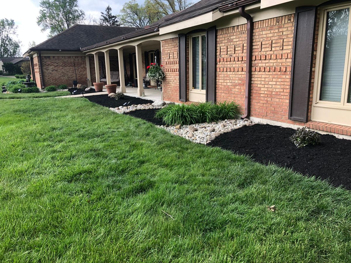 Mulch/Rock Installation for OneCallCuts in Middletown, OH