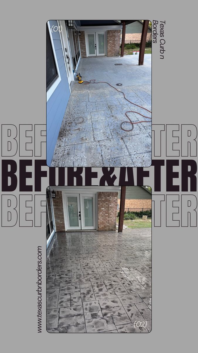 Pool & Patio Restoration for Texas Curb N Borders in Houston, TX