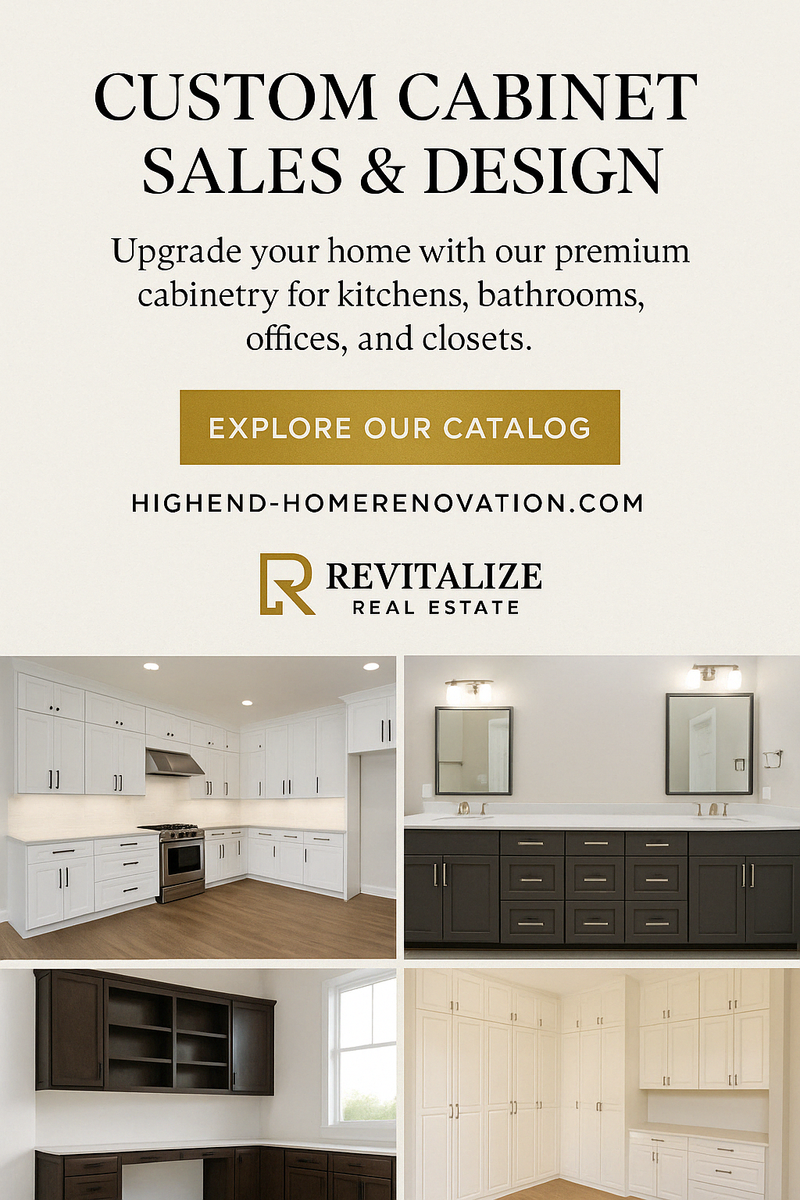 Premium Cabinet Sales & Custom Design Services for Revitalize Real Estate in Tampa, FL