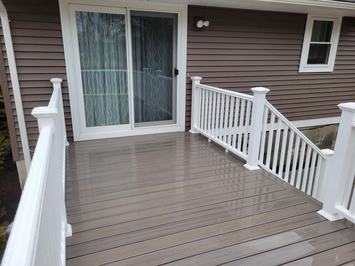 Deck Installation for CV Construction LLC in Hebron, CT