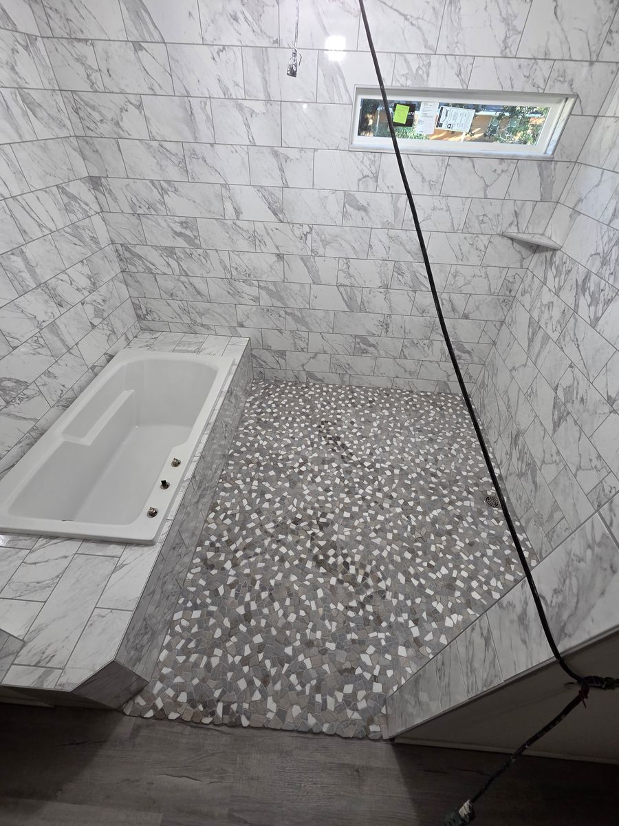 Bathroom Remodel for D&J Custom Floors in Nederland, TX