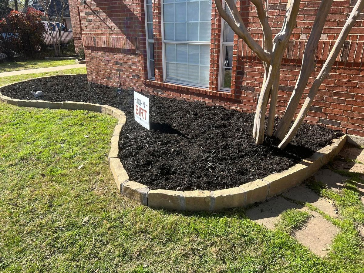 Mulch Installation for JDR Texas Landscaping Pros in Seagoville, TX