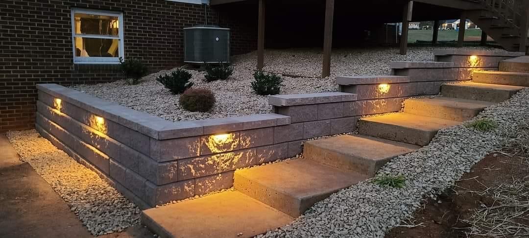 Stone Wall Installation for DG Stone & Landscaping Designs in DuPage County, Illinois