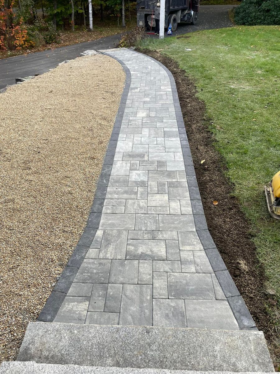 Walkway Installation for Z. Hastings Landscape Construction in Templeton, MA