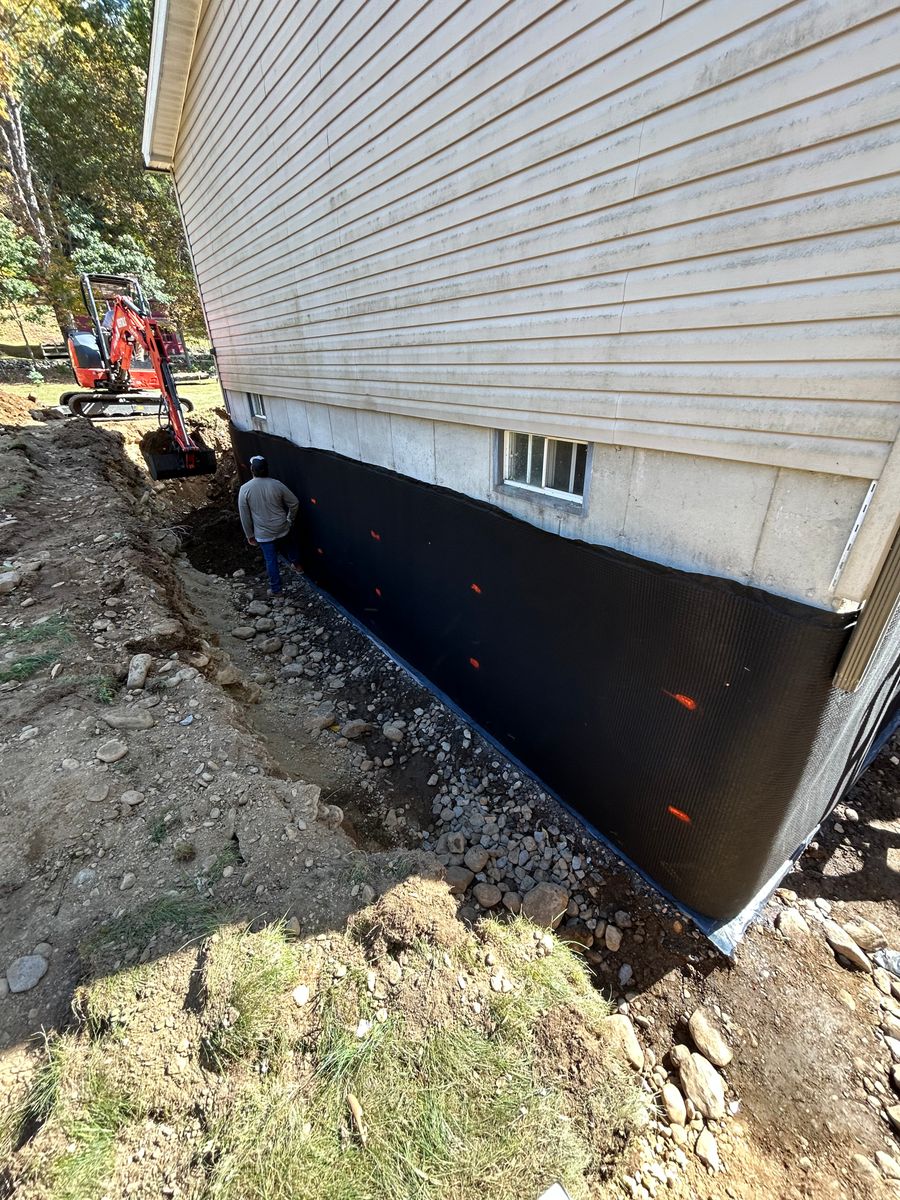 New Concrete Foundation Construction for Graham & Schriner Construction in Hinsdale, NH