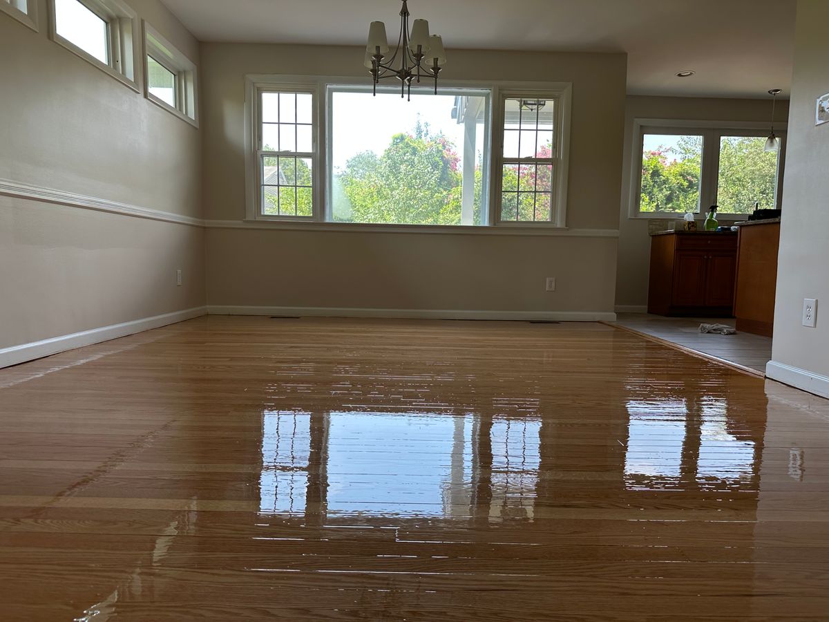 Floor Sand and finish for K&A Hardwood Floors in Alexandria, VA