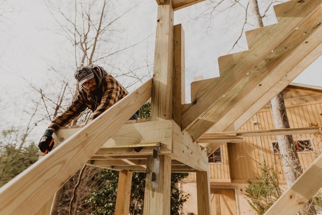 Timber Framing for BCM Carpentry in Morganton, NC