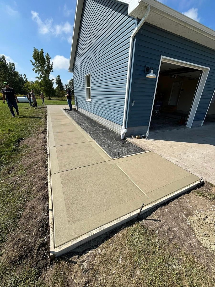 Sidewalk Installation for Curb Concepts Plus in Mishawaka, IN