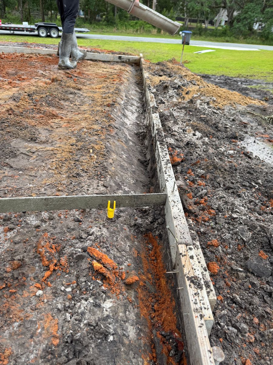 Concrete Slab Construction for Cameron Enterprises in Live Oak, FL