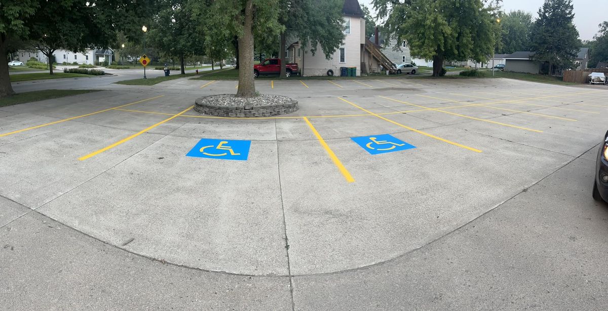 Line Striping for Midwest Line Striping LLC in Spirit Lake, IA