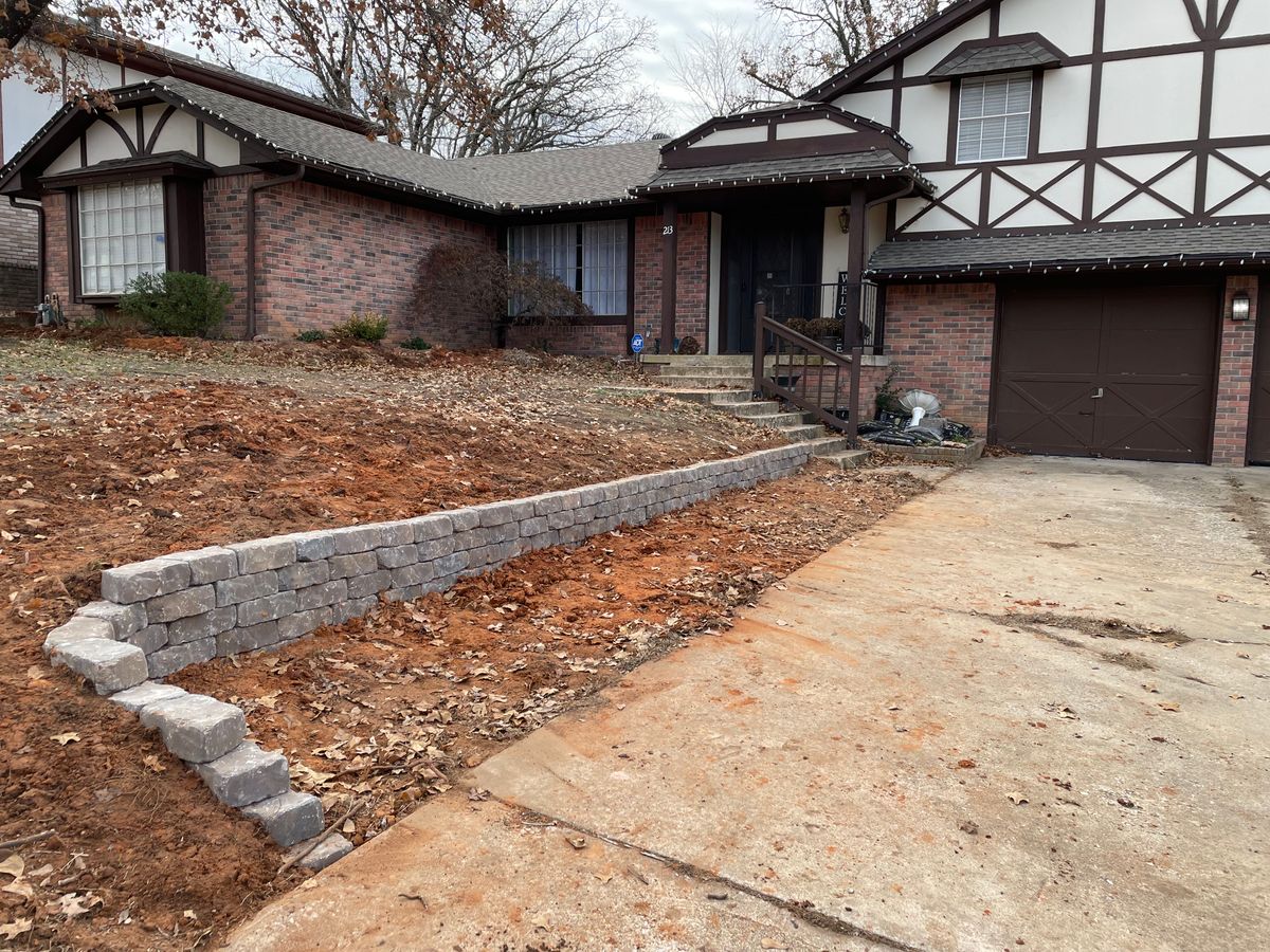 Retaining Wall Construction for Stallion Design And Construction in Norman, OK