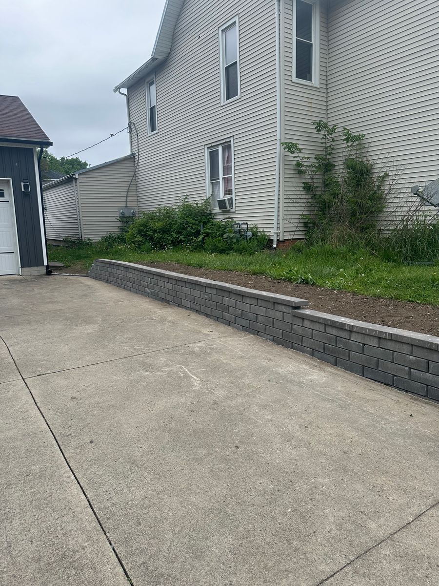 Retaining Wall Construction for OT Lawn and Landscaping LLC in Carey, OH