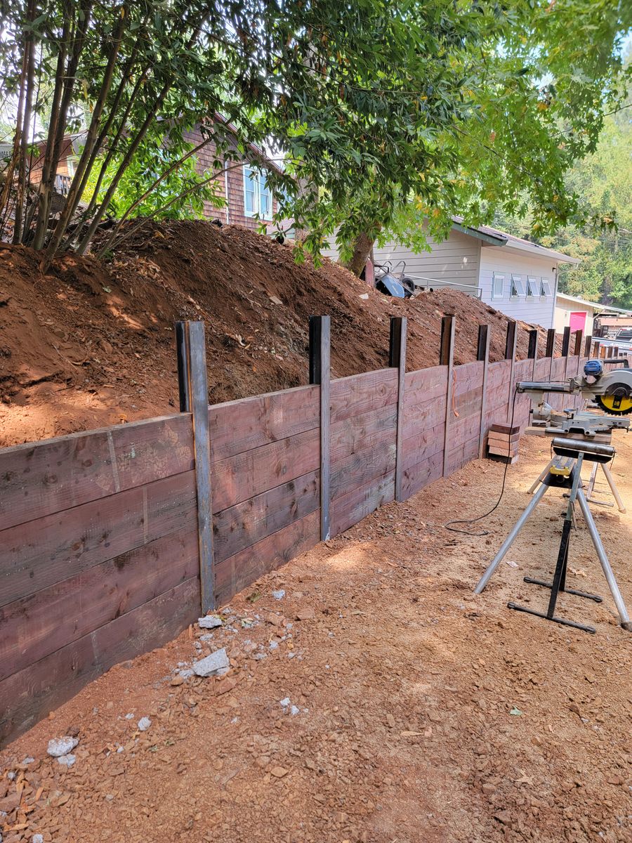 Retaining walls for Ren Levine Construction in Novato, CA