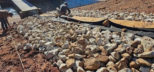 Shoreline Stabilization for Restoration Shoreline Norris Lake Rip Rap in Norris Lake, TN