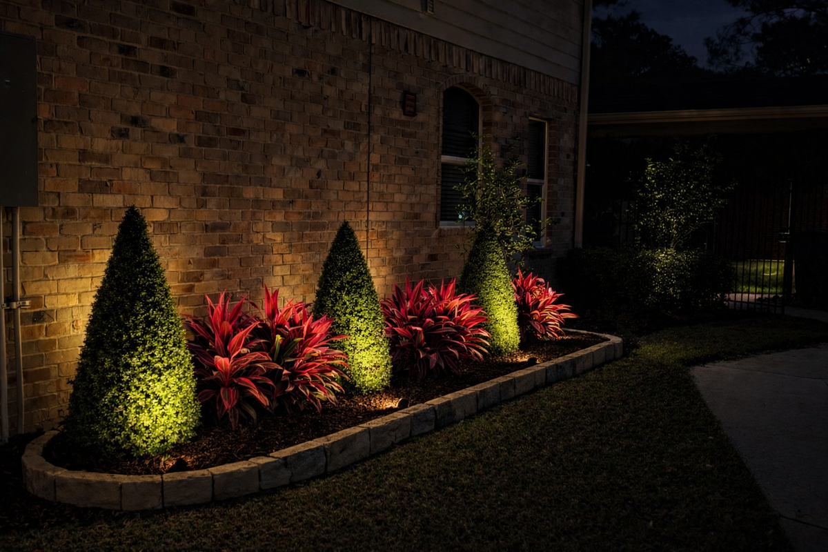 Landscape Lighting for Full Armor Landscapes in League City, TX