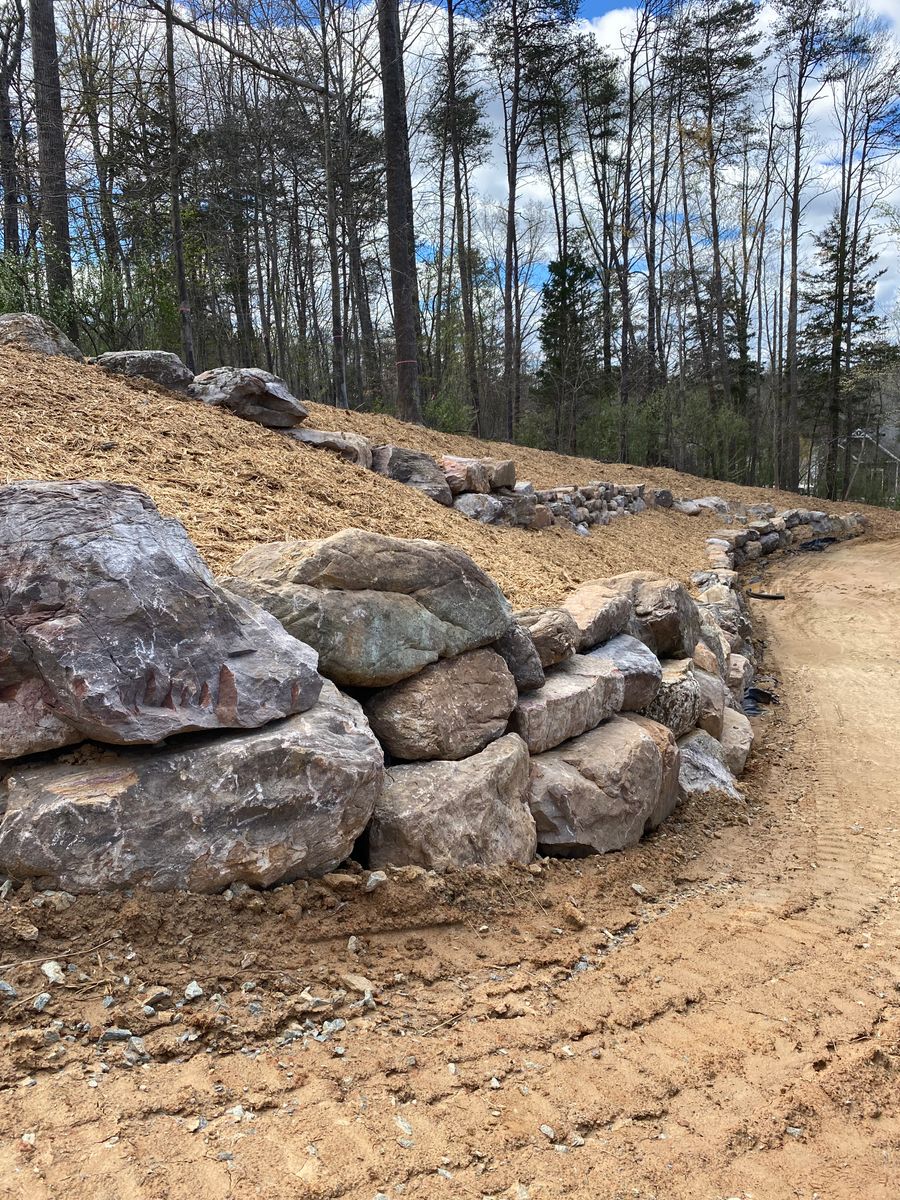 Boulder Walls for Lanier Excavating LLC in Bedford County, VA