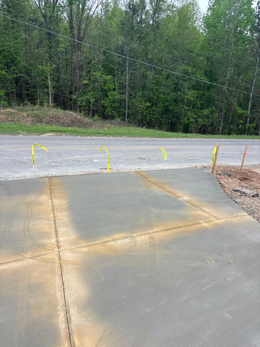 Concrete for Broadway & McMullen Construction in Hattiesburg, MS
