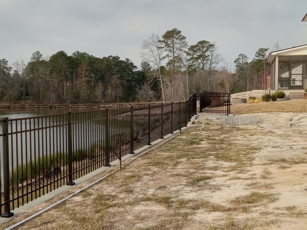 Aluminum Fence Installation for JB Nealy Fence in Elgin, SC