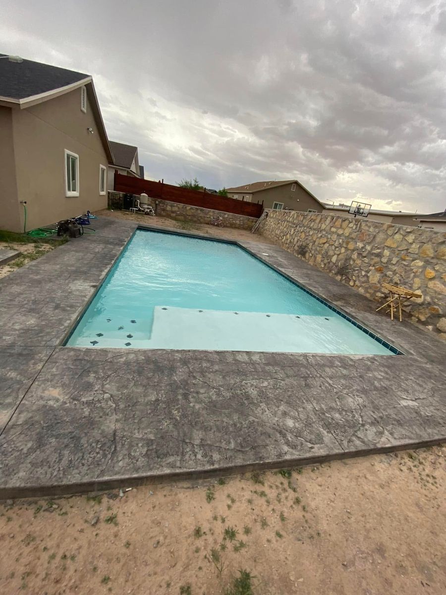 Pool Deck Paving for Alvarado Pool and Concrete in El Paso, TX
