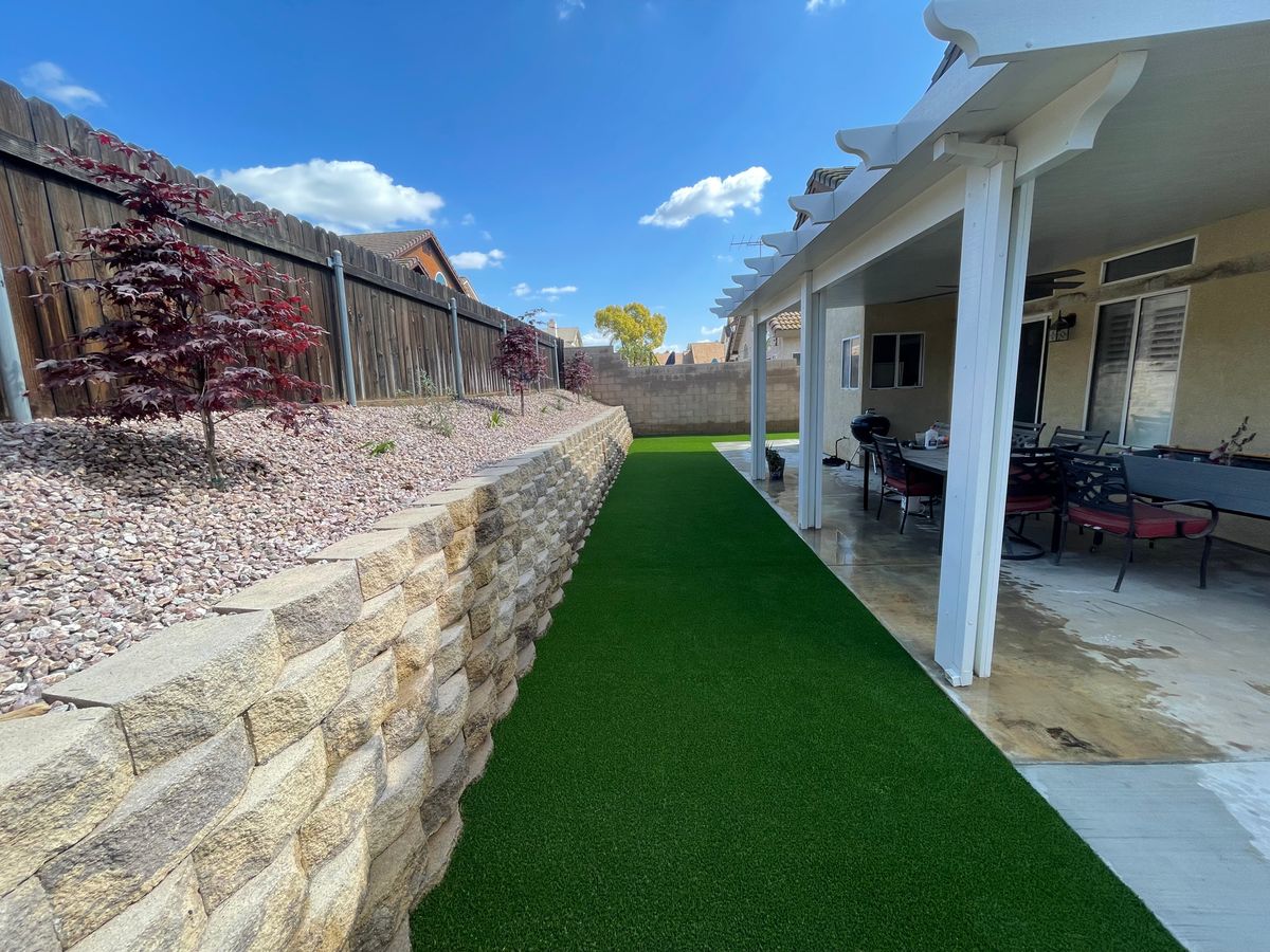 Artificial Turf Installation for Aidan Jade Landscaping in Riverside County, CA