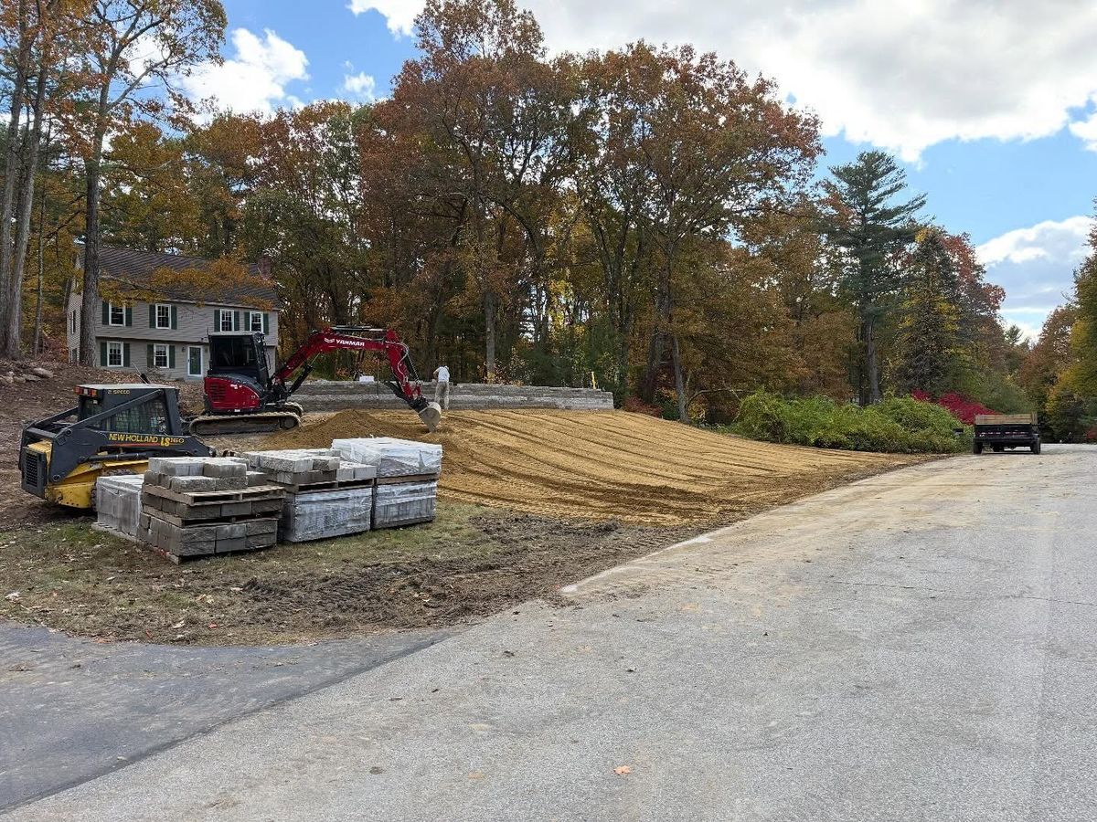 Hardscapes/retaining walls for Triple C’s Excavation in Ashford, CT