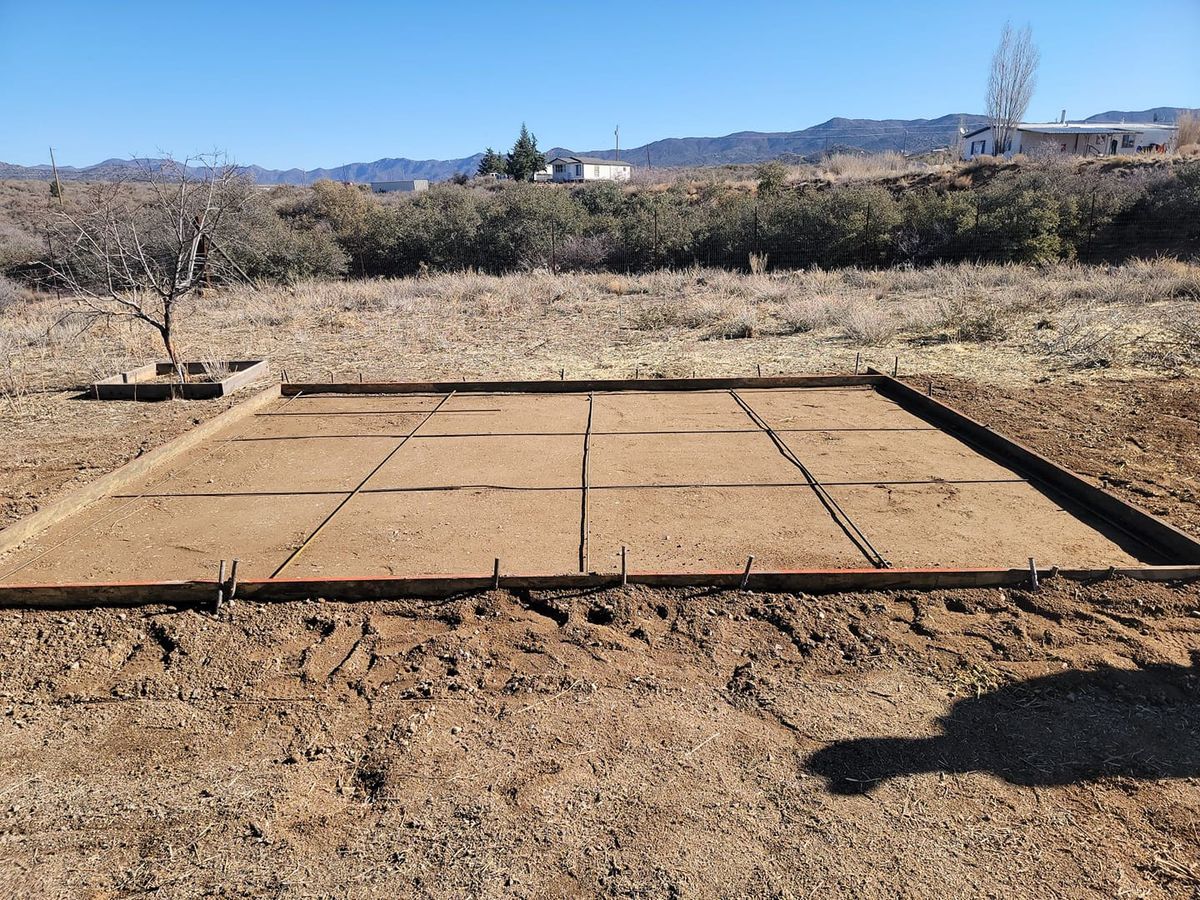 Concrete Slab Construction for RGZ Contracting in Prescott Valley, AZ