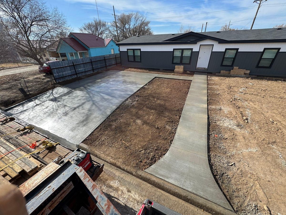 Sidewalk Installation for TC Concrete in Elk City, OK