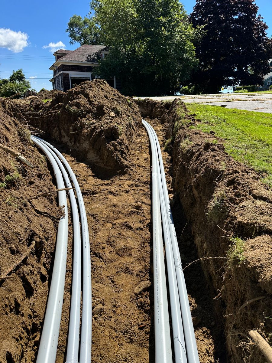 Underground utilities for Triple C’s Excavation in Ashford, CT
