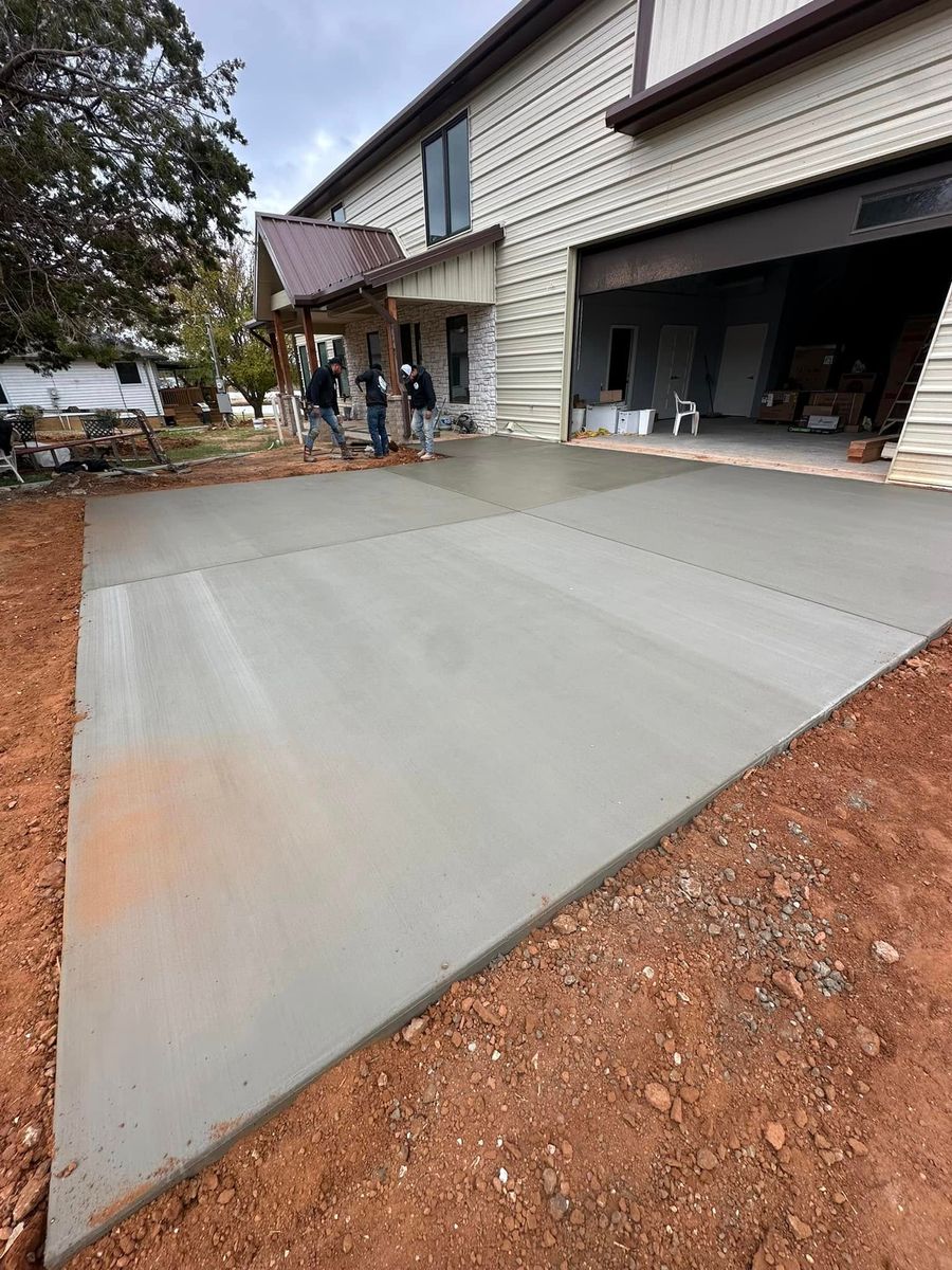 Stamped Concrete Installation for Ramos Concrete & Construction LLC in Graham, TX