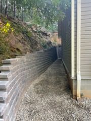 Retaining Wall Construction for C & D Landscaping Services, LLC in Blairsville, GA