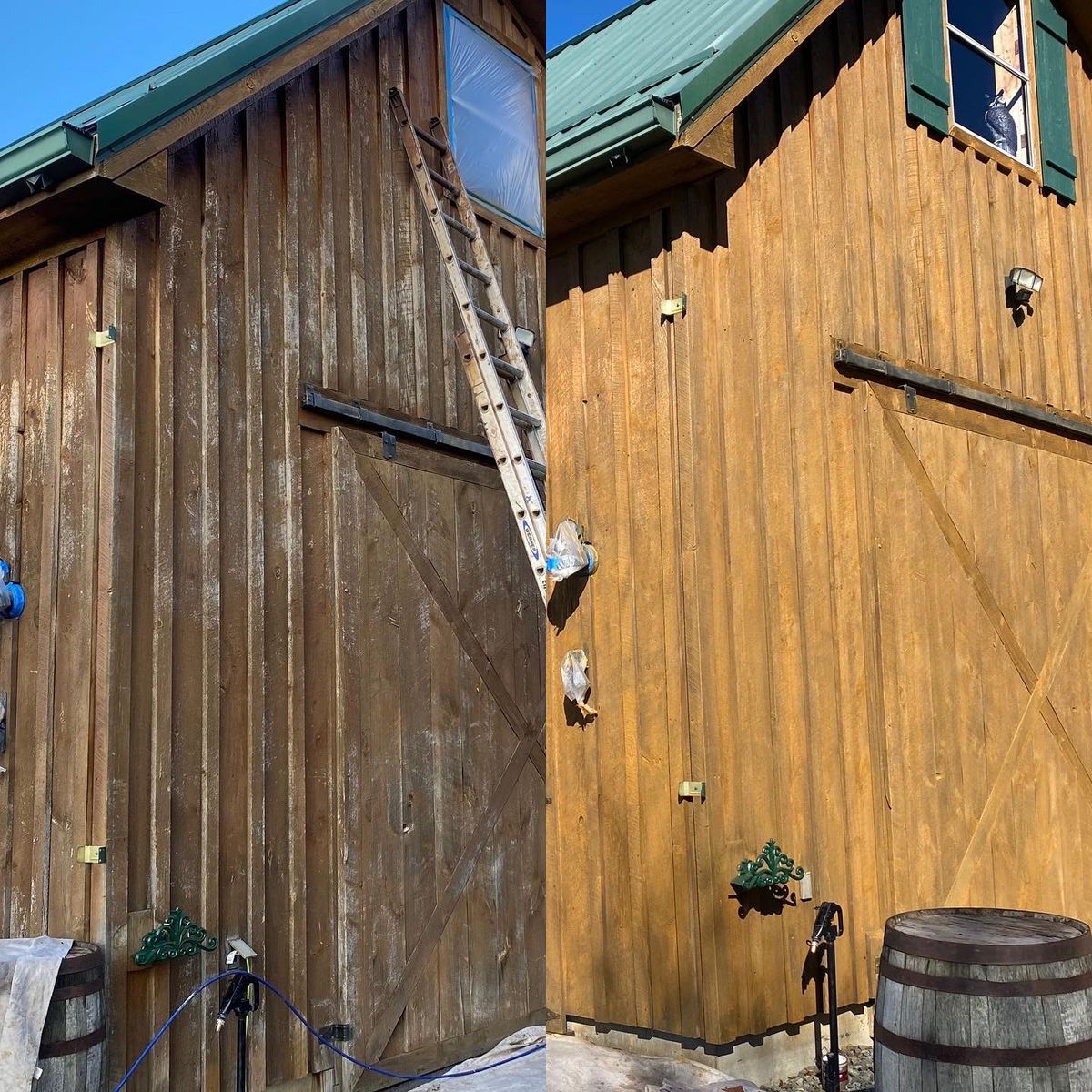 Wash & Stain for Master Log Home Restoration in Pittsburgh, PA