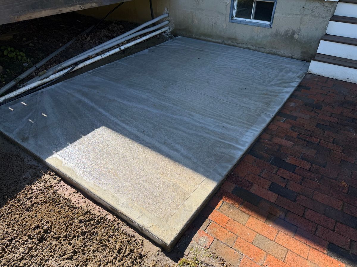 Concrete Slab Construction for Graham & Schriner Construction in Hinsdale, NH