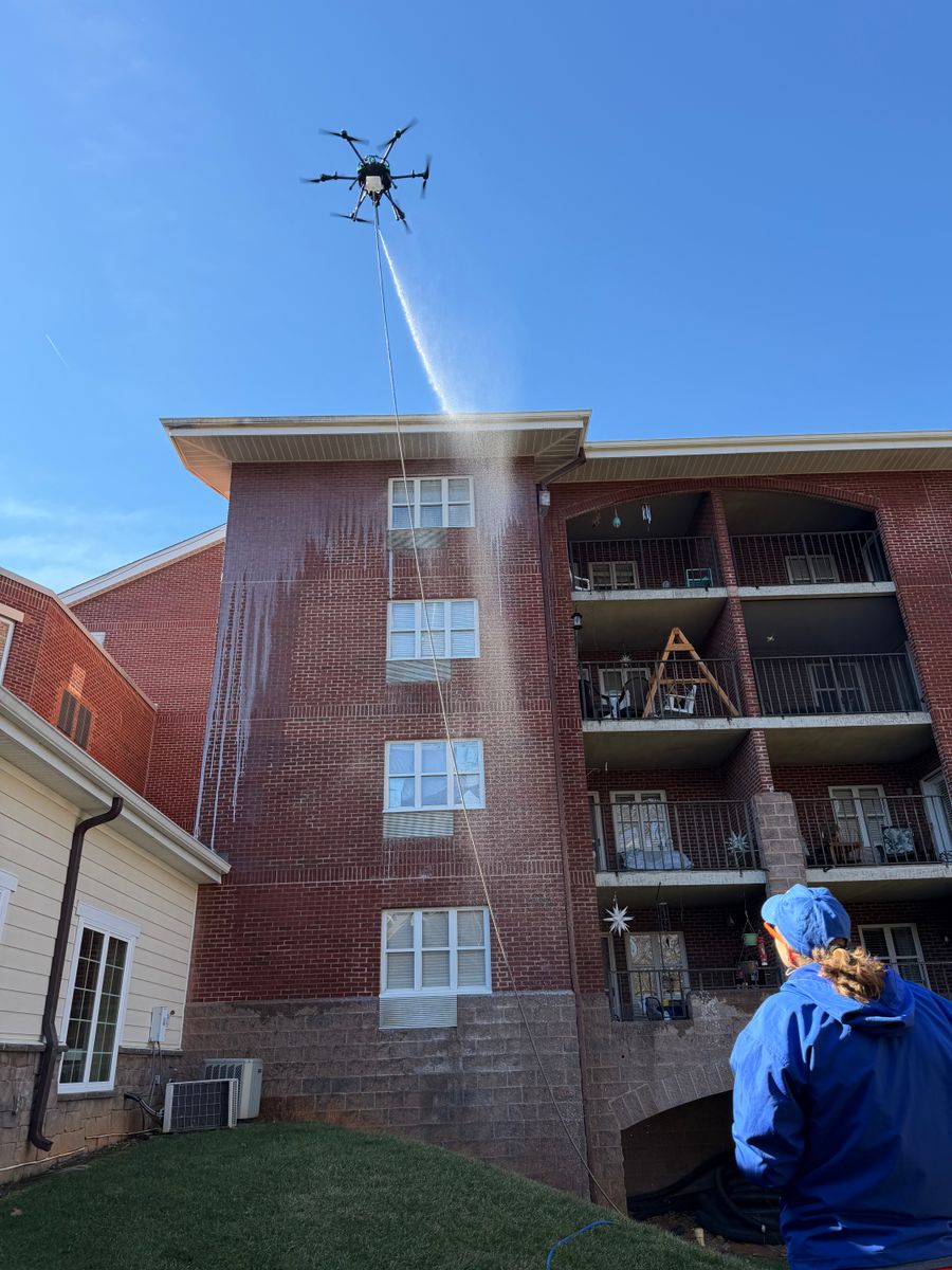 Drone Pressure Washing for Blast Exterior Cleaning in  Hendersonville, NC