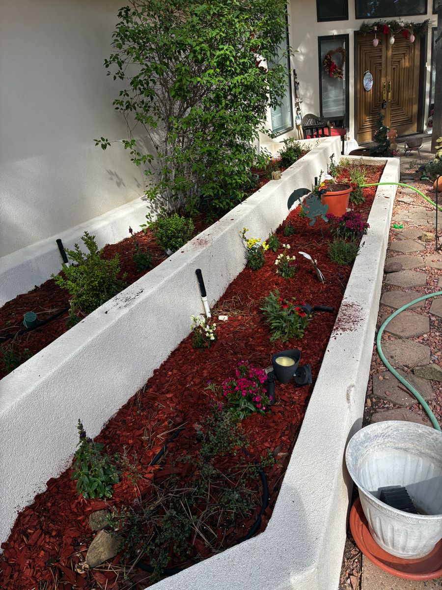 Mulch Bed Installation and Renovation for G&B Yard Service in Ruidoso Downs, NM