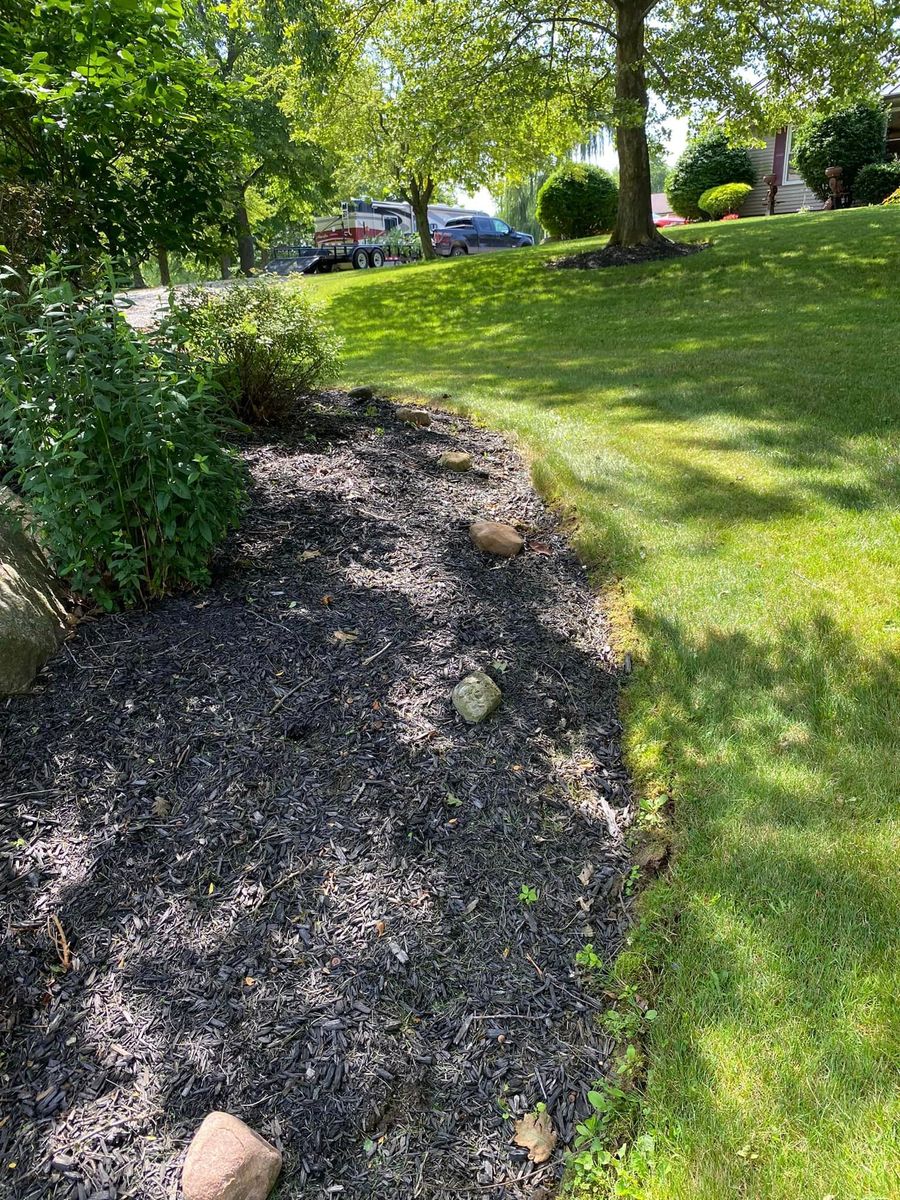 Mulch Installation for OT Lawn and Landscaping LLC in Carey, OH