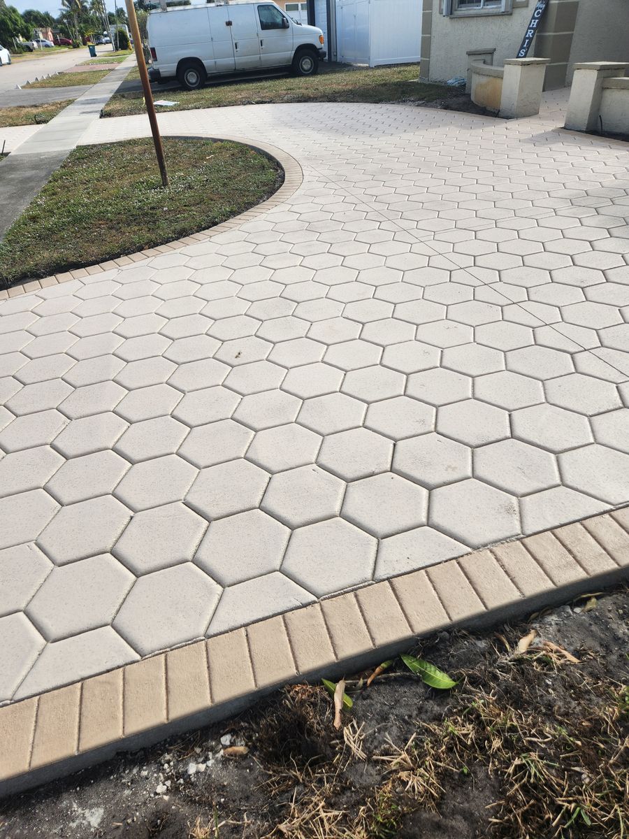 Stamped Concrete Installation for Beautiful and Affordable Stamped Concrete by Castilla Concrete Finish Design Corp in Sunrise, FL