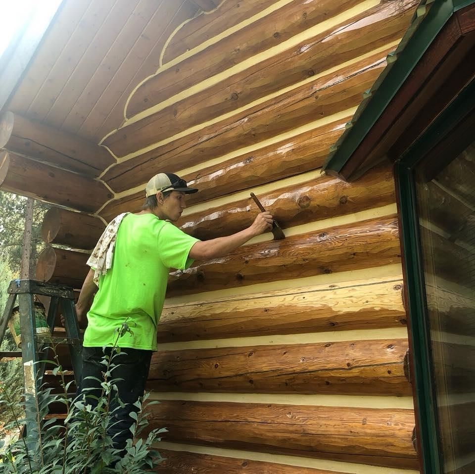 Staining for True Blue Logworks LLC in Corvallis, MT