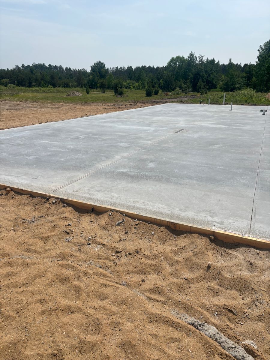 Concrete Slab Construction for Nick's Concrete & Masonry in Baxter, MN