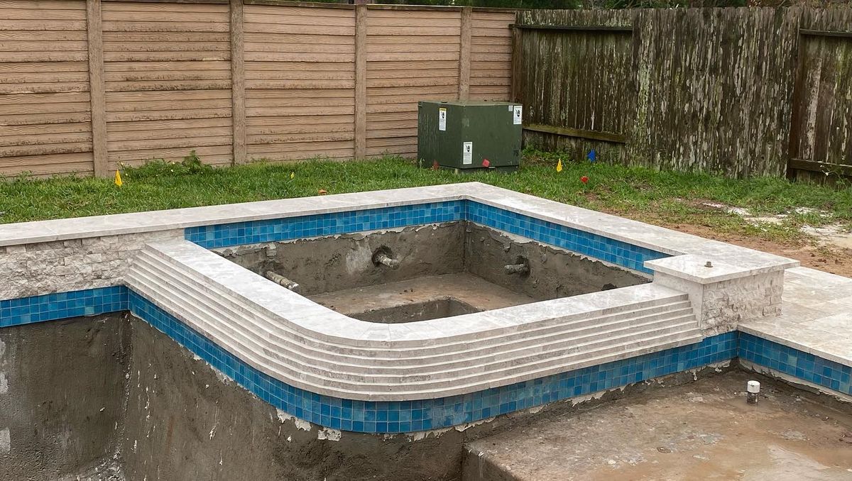 Pool Coping for J & P Construction in Houston, TX