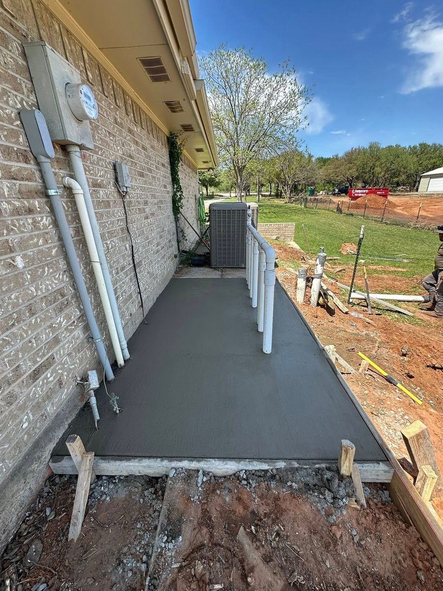 Patio Design & Installation for Ramos Concrete & Construction LLC in Graham, TX