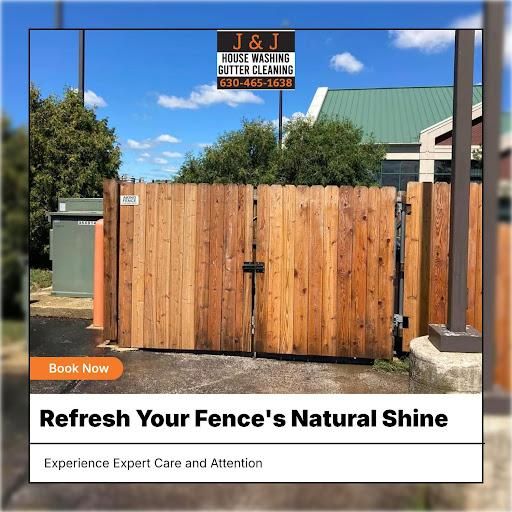Fence Washing for J&J Power Washing and Gutter Cleaning in Geneva, IL