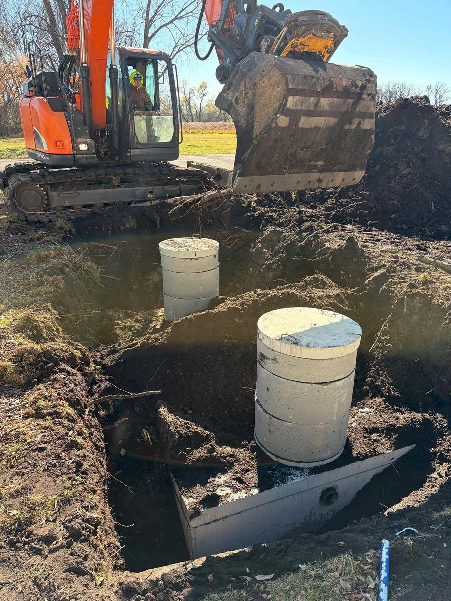 Land clearing for NXT LVL Excavating in New London, MN