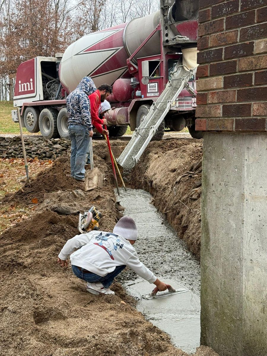 Basement, Block-Wall, Poured-Wall, & Other Foundations for Whitfield Concrete Construction in Solsberry, IN
