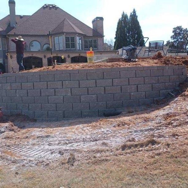 Retaining Wall Construction for JAD LANDSCAPE LLC in Conyers, GA