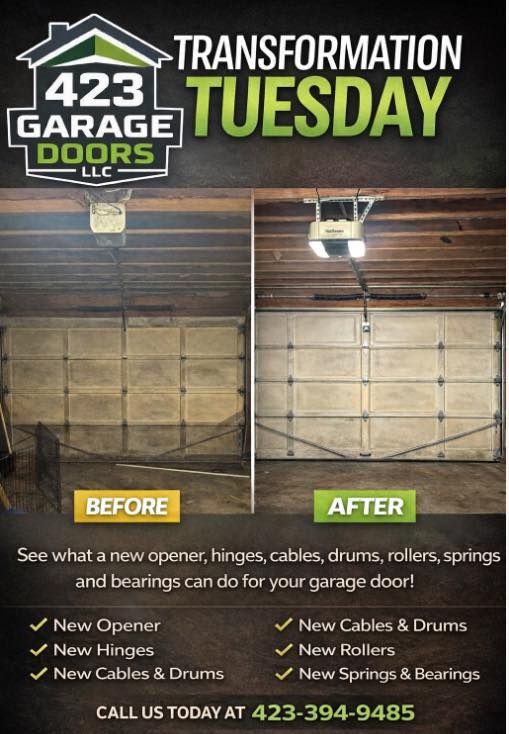 Garage Door Opener Installation for 423 Garage Doors, LLC in Signal Mountain, Tennessee