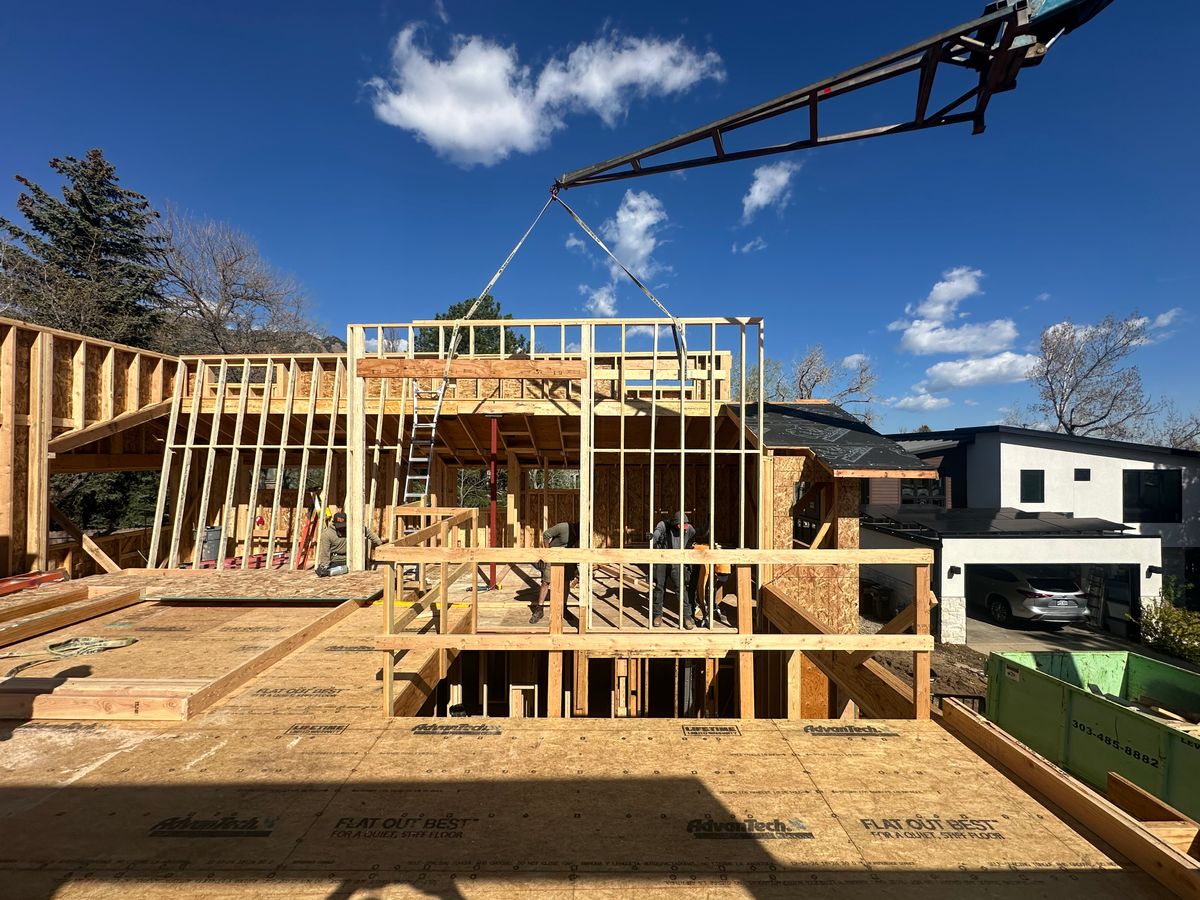 Custom Home Framing for D & D Builders in Boulder, CO