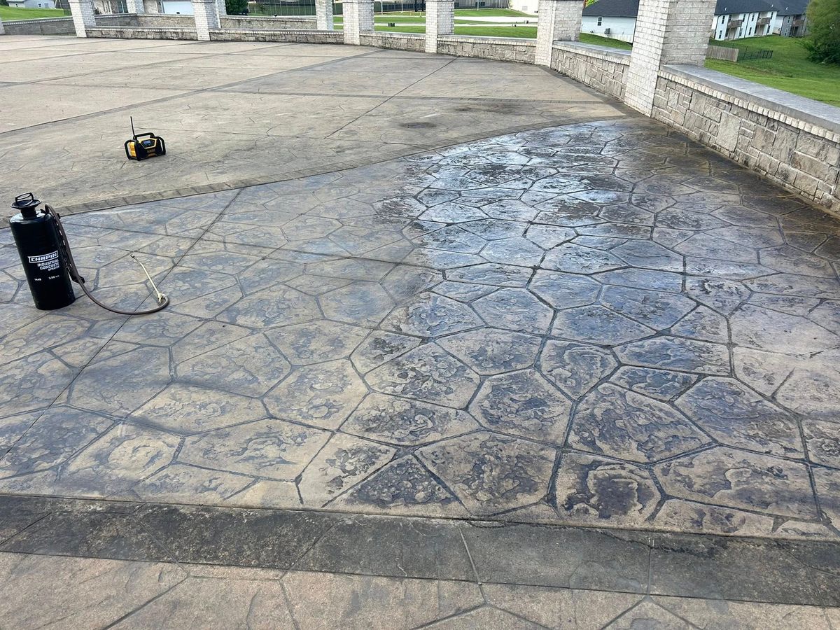 Stamped Concrete Installation for MidWest Concrete in Benton, MO