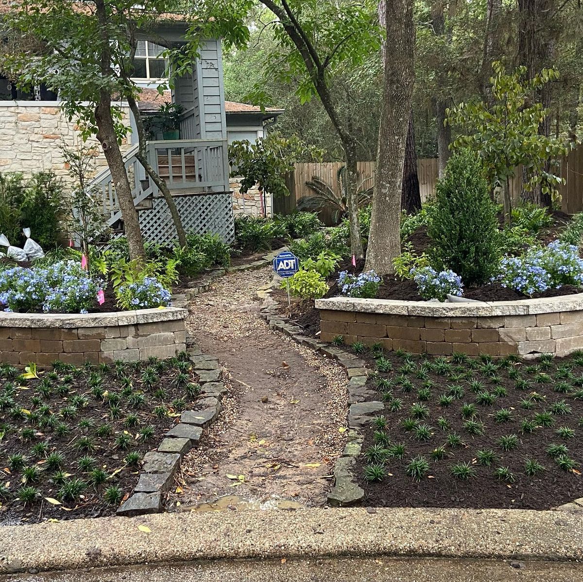 Landscape Installation for Atlas Land Design in Creekside Park, TX