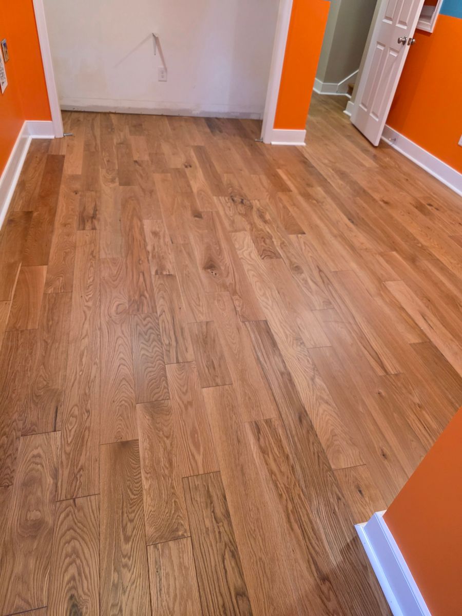 Refinishing hardwood flooring for Jason Tench Flooring LLC in Richmond, VA
