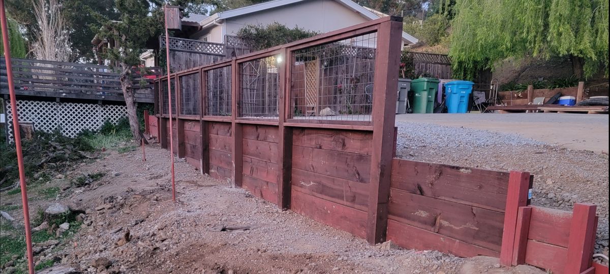 Retaining walls for Ren Levine Construction in Novato, CA